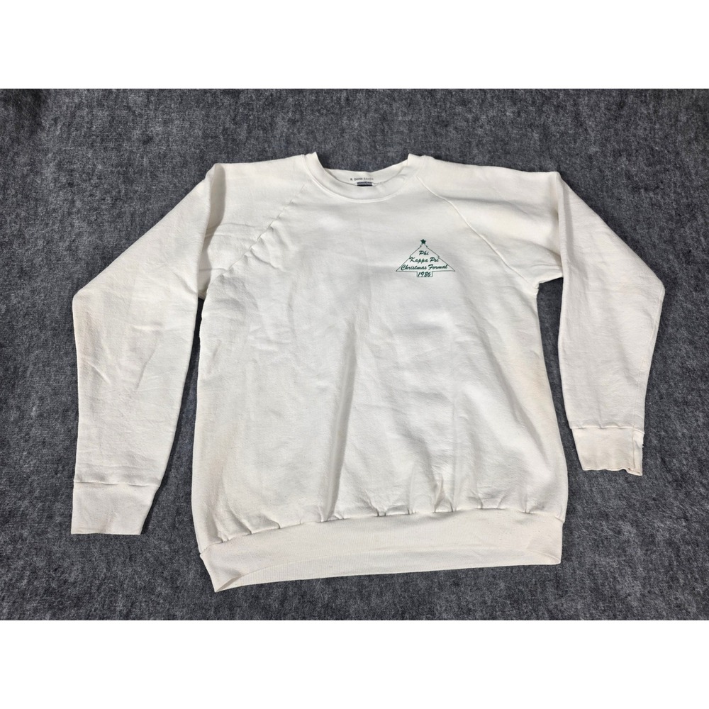Vintage 80s Phi Kappa Psi Christmas Formal 1986 Sweatshirt XL Screen Stars USA